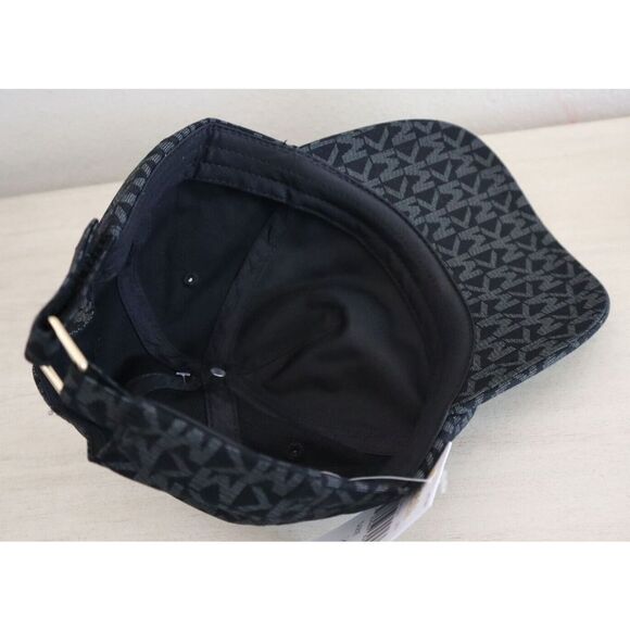 Michael Kors 538801C Unisex OS Black Monogram Logo Adjustable Baseball Hat - Picture 4 of 7